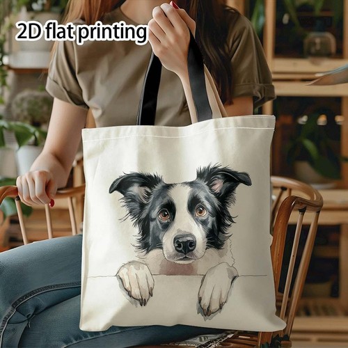 Border collie tote bag - border,
