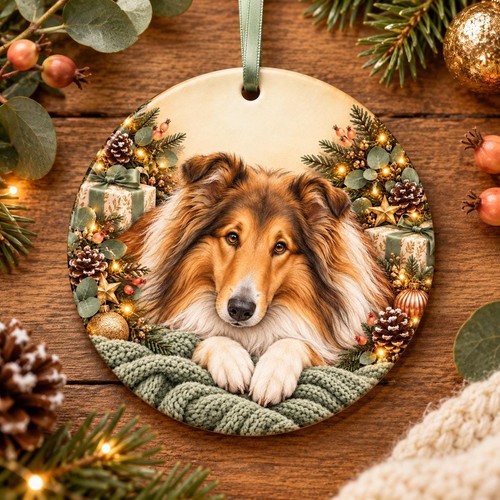 Rough collie christmas tree - rough,