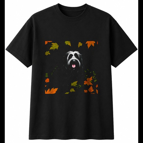 Bearded collie nature - bearded, in