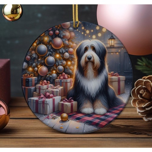 Bearded collie christmas tree - bearded,