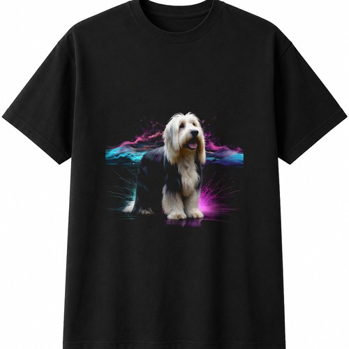 Bearded collie glowing double - collie,