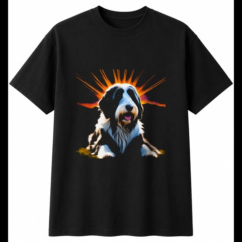Double exposure bearded collie - bearded,