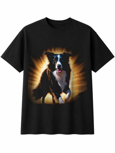 Double exposure border collie - exposure,