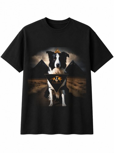 Double exposure border collie - double,