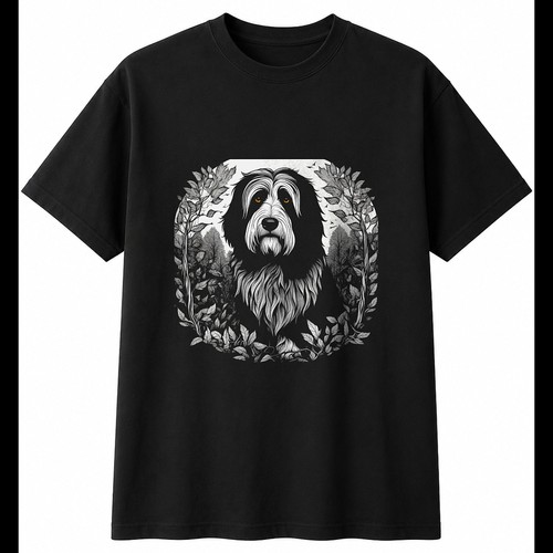 Bearded collie double exposure - bearded,