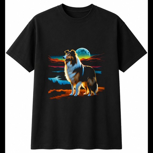 Double exposure rough collie - exposure,