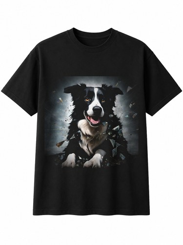 Double exposure border collie - exposure,