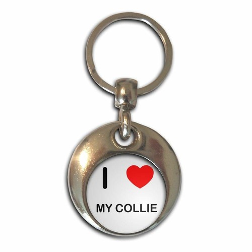 Collie love heart round - collie, i